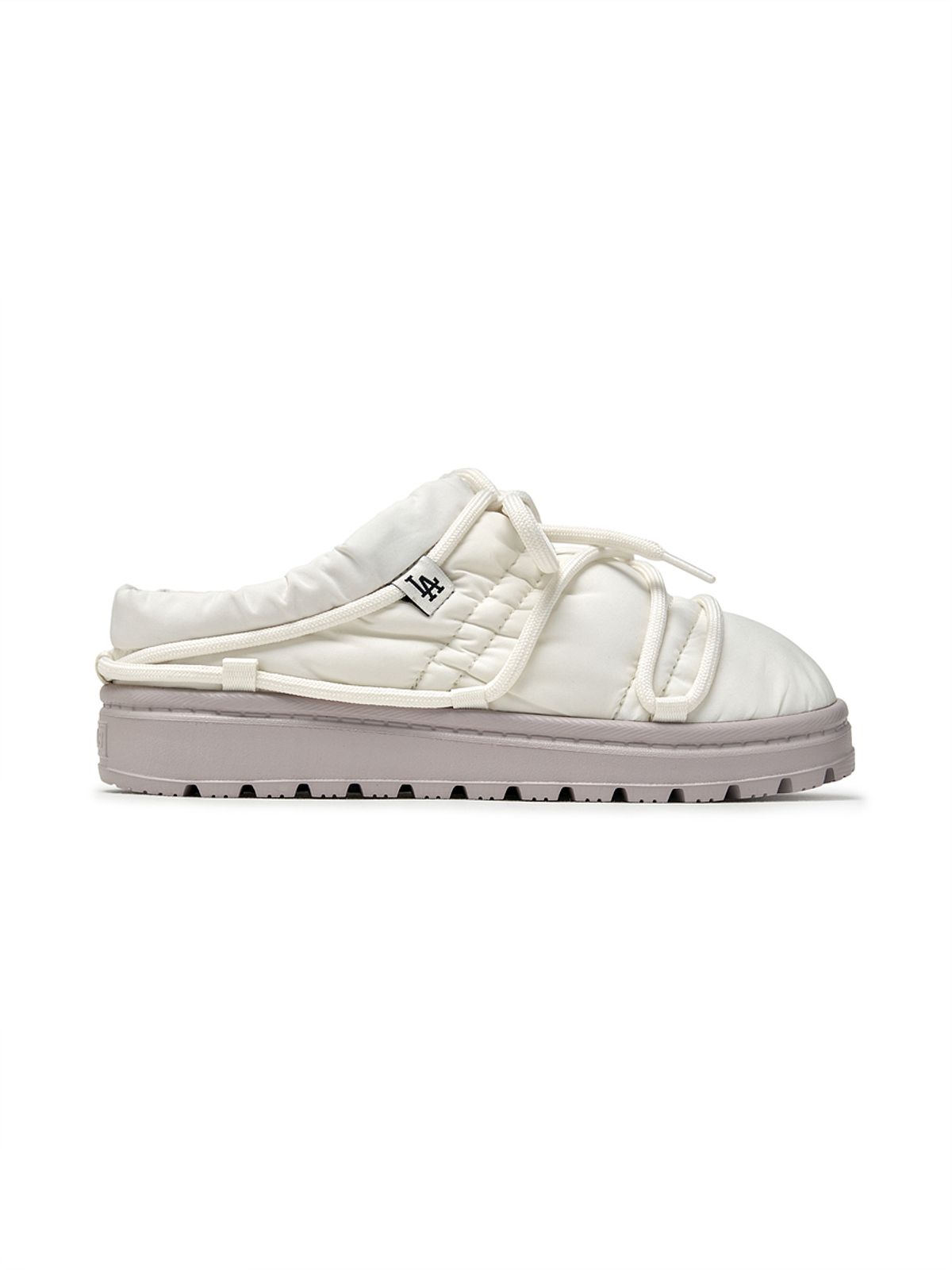 엠엘비(MLB) 플러쉬 패딩 뮬 레이스 LA (White)