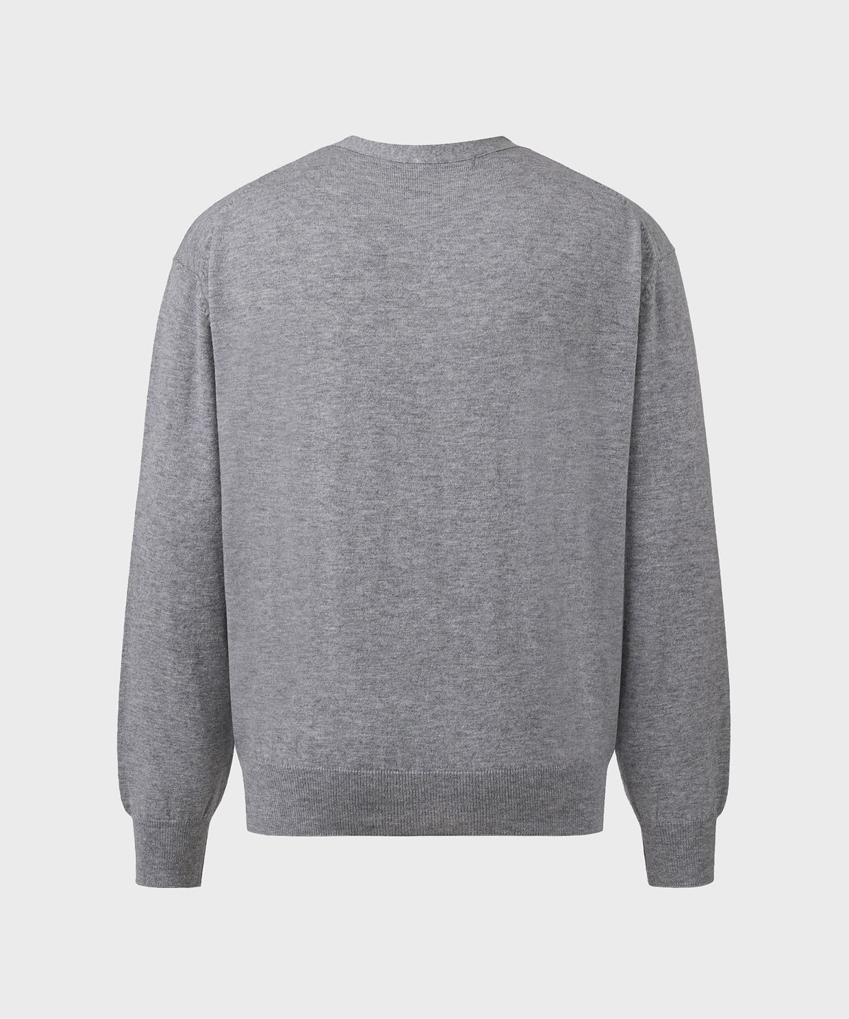 브랜디드(BRANDED) [SUPERIOR] ESSENTIAL SUPERFINE V-NECK CARDIGAN [MELANGE GRAY]