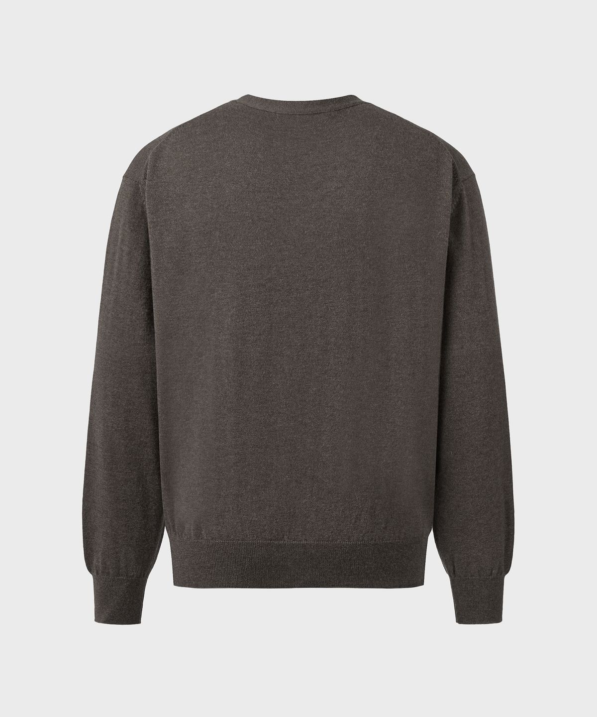 브랜디드(BRANDED) [SUPERIOR] ESSENTIAL SUPERFINE V-NECK CARDIGAN [TAUPE BROWN]