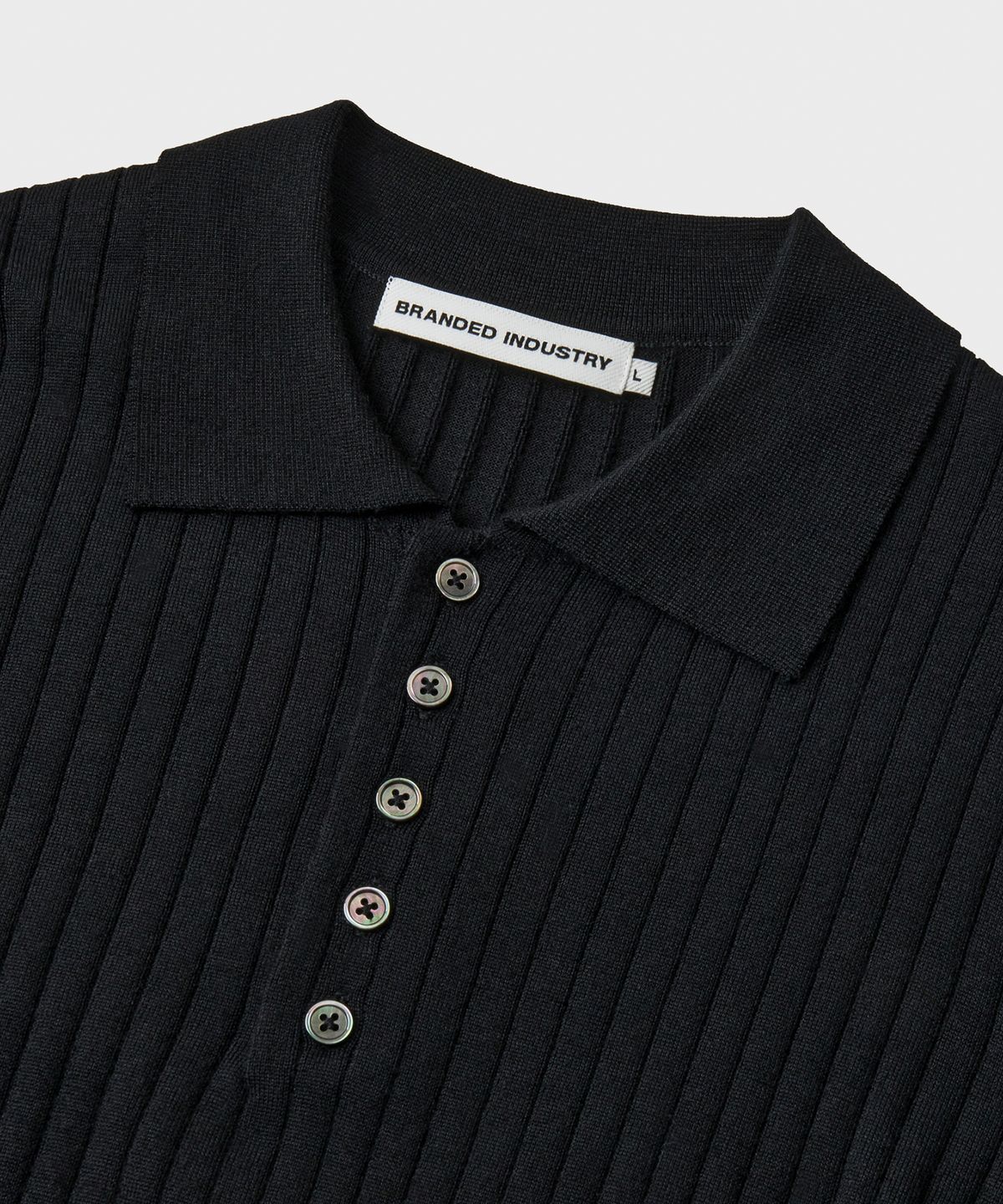 브랜디드(BRANDED) GRACE MERINO WOOL POLO KNIT [BLACK]