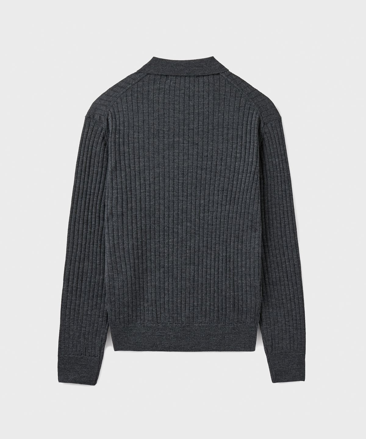 브랜디드(BRANDED) GRACE MERINO WOOL POLO KNIT [CHARCOAL]