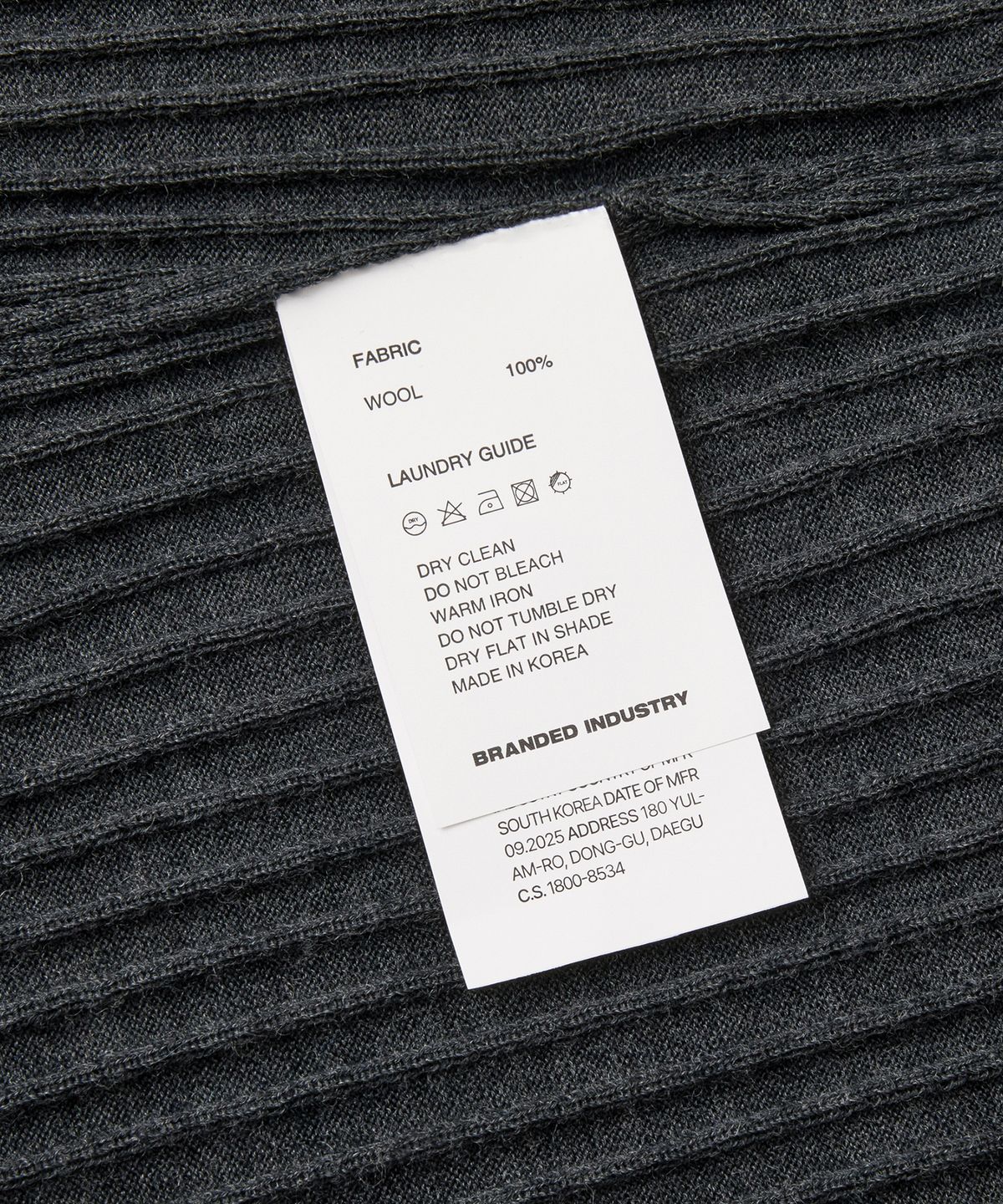 브랜디드(BRANDED) GRACE MERINO WOOL POLO KNIT [CHARCOAL]