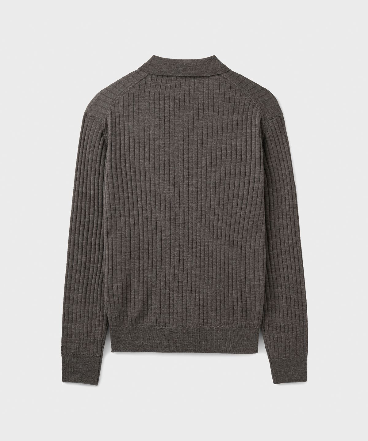 브랜디드(BRANDED) GRACE MERINO WOOL POLO KNIT [MELANGE BROWN]
