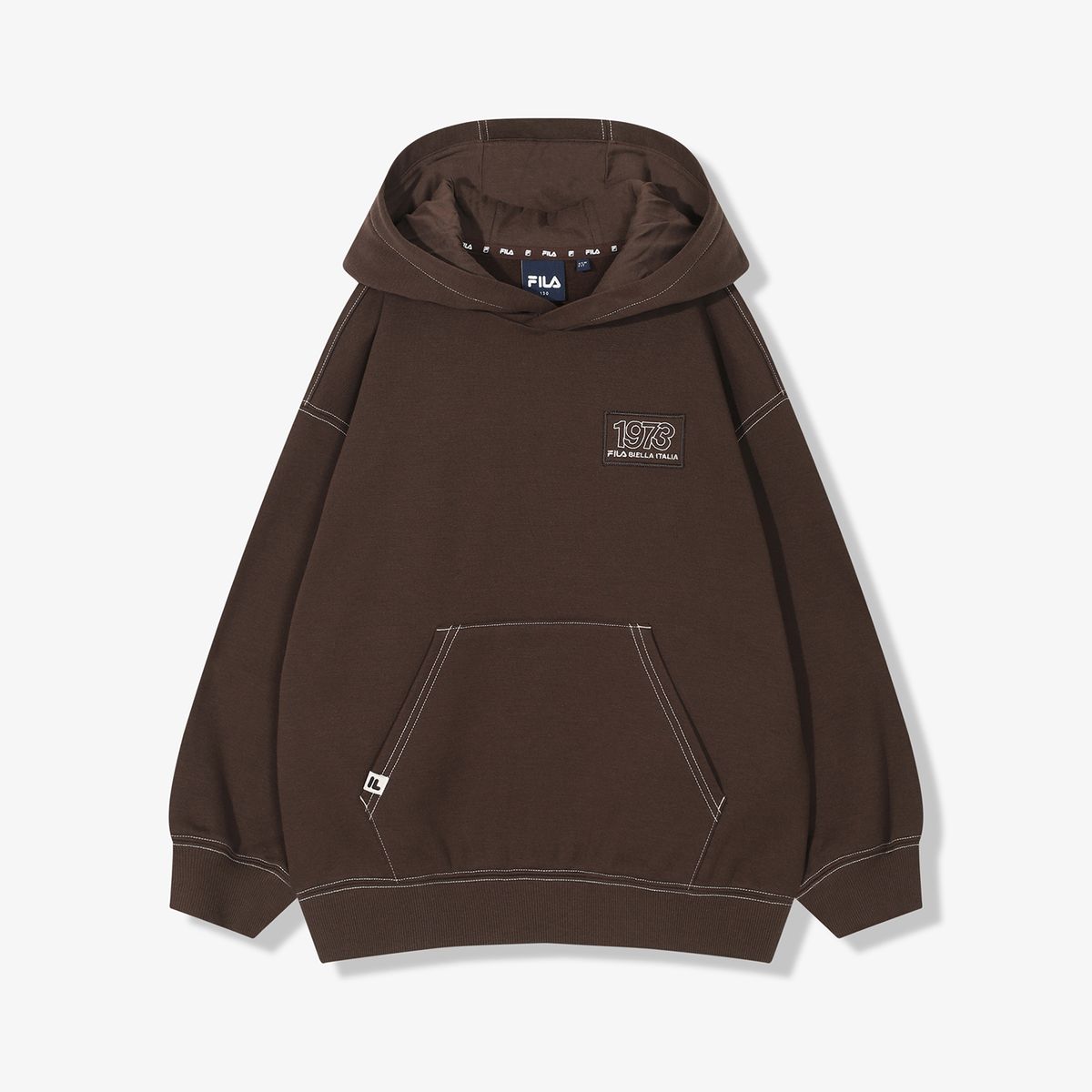 휠라 키즈(FILA KIDS) 스몰레터 후드 맨투맨