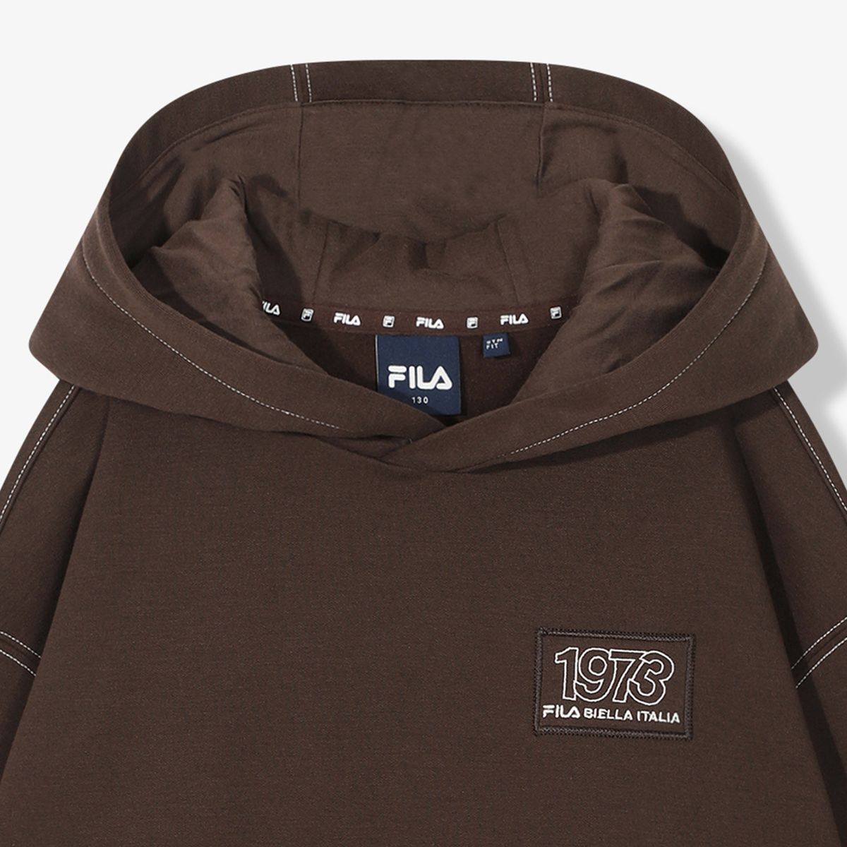 휠라 키즈(FILA KIDS) 스몰레터 후드 맨투맨
