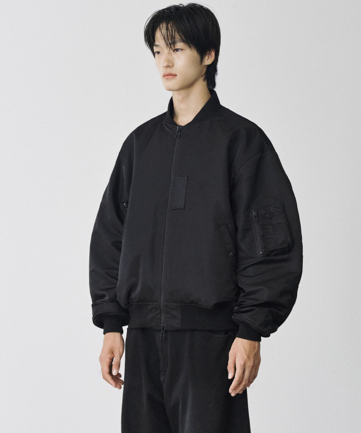 브랜디드(BRANDED) OVERSIZE MA-1 BOMBER JACKET [BLACK]