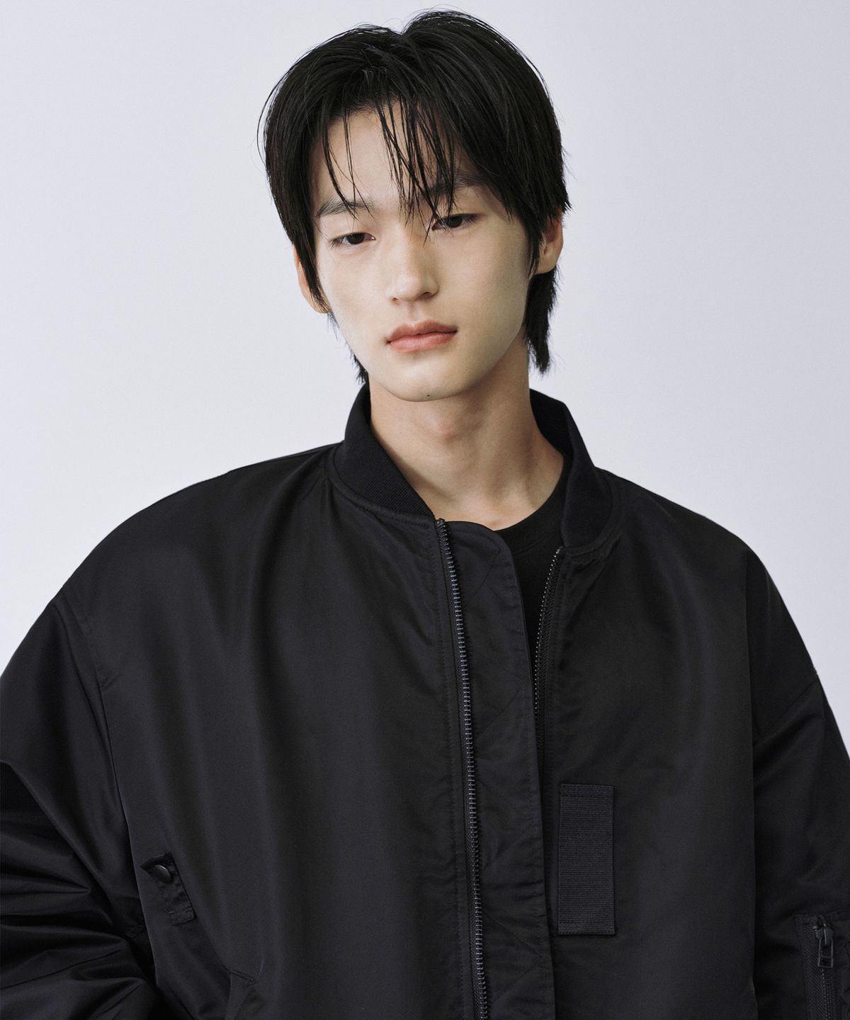 브랜디드(BRANDED) OVERSIZE MA-1 BOMBER JACKET [BLACK]