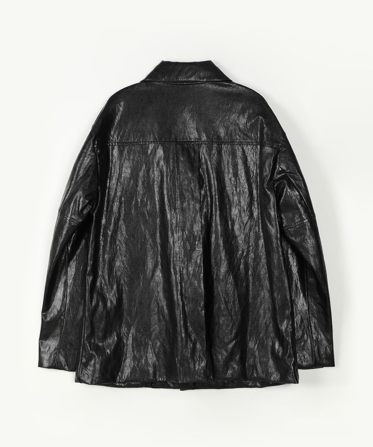 아위(AHWE) FAKE LEATHER JACKET_BLACK