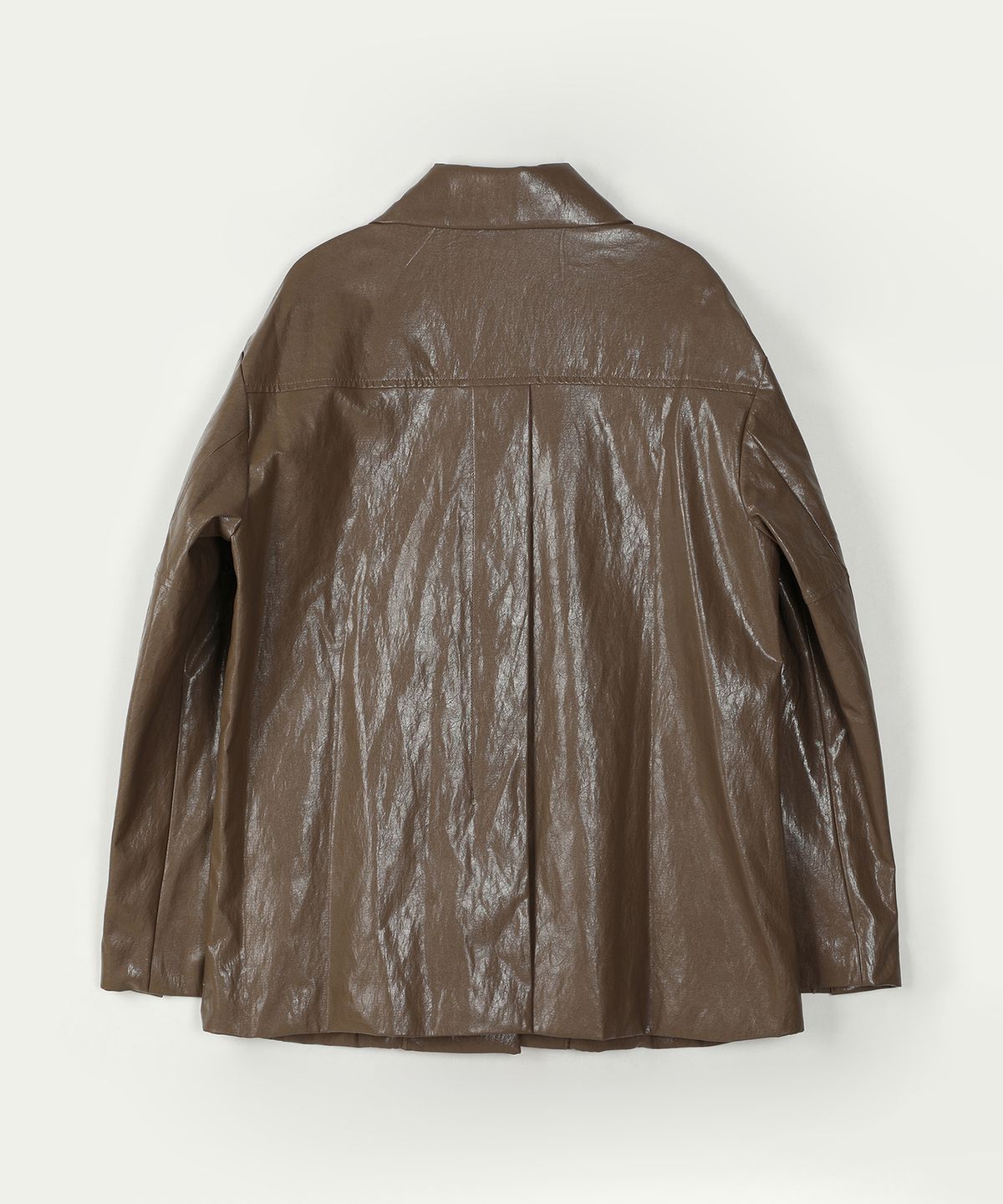 아위(AHWE) FAKE LEATHER JACKET_MOCHA