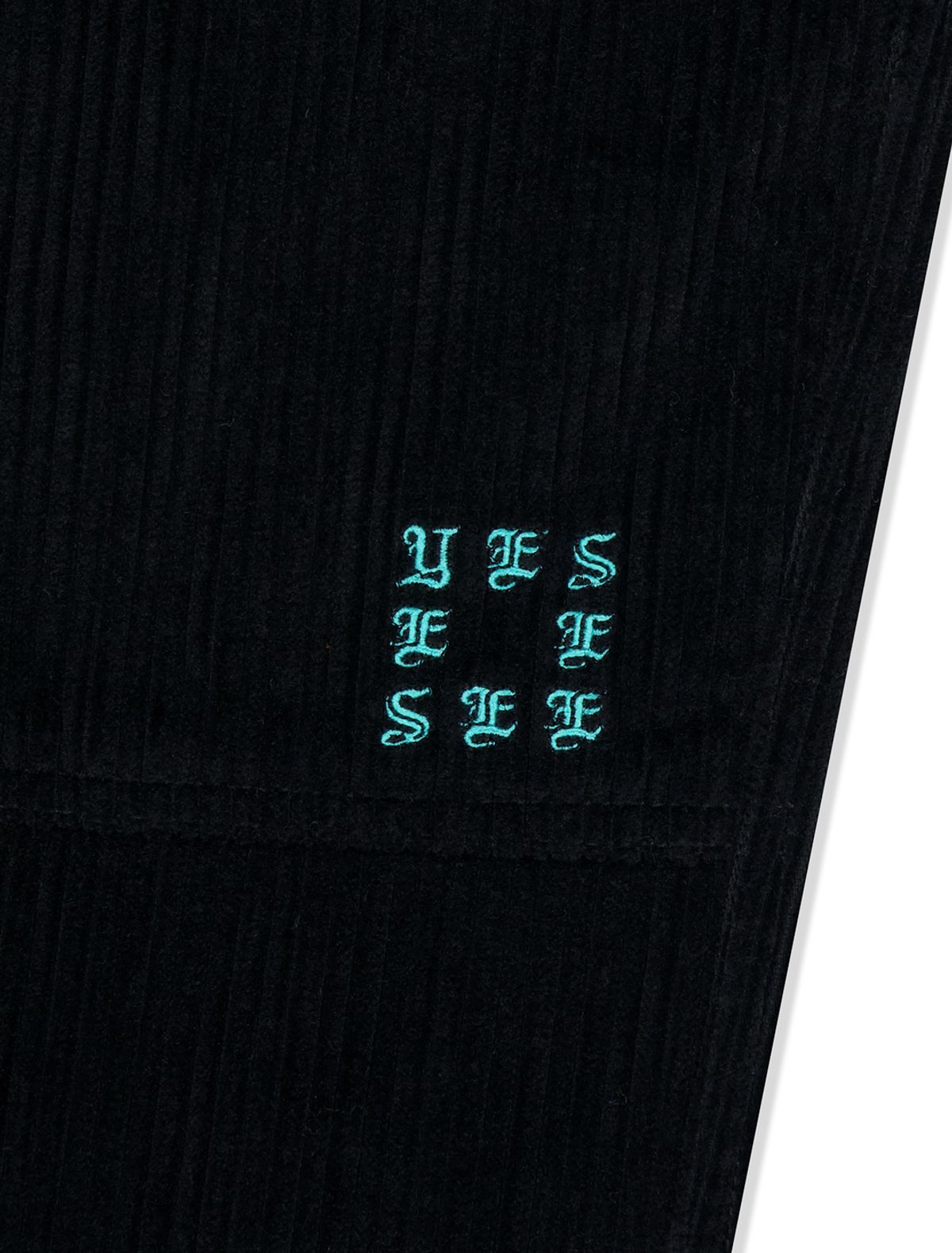 예스아이씨(YESEYESEE) Double Knee Corduroy Pants Black