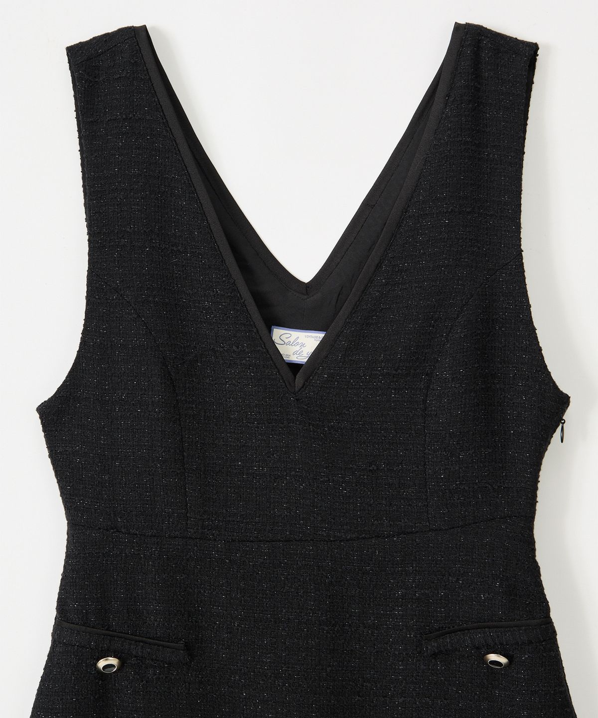 살롱 드 욘(SALON DE YOHN) Bella Tweed Mini Dress_ Black