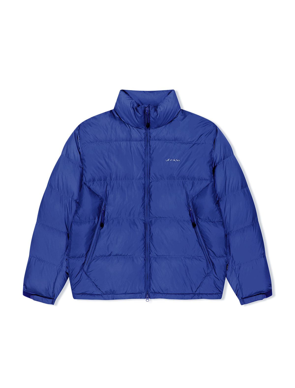 예스아이씨(YESEYESEE) Sign Logo Down Jacket Blue