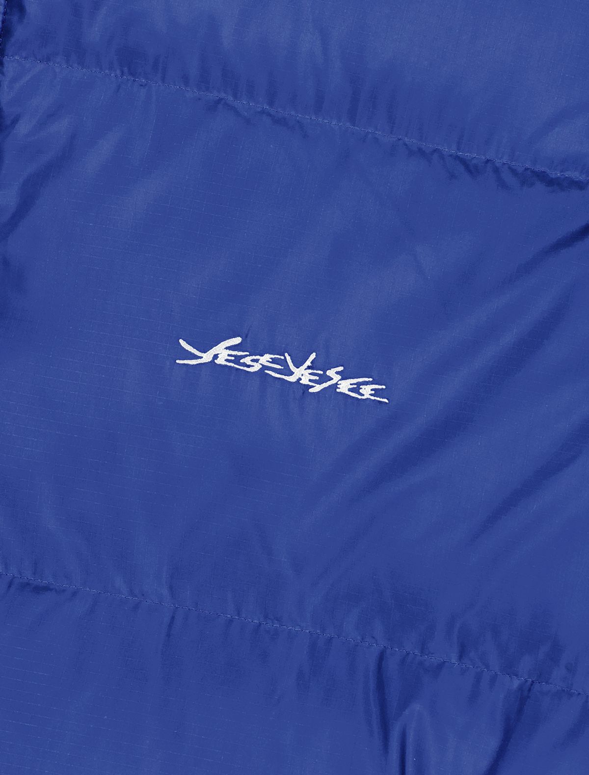예스아이씨(YESEYESEE) Sign Logo Down Jacket Blue