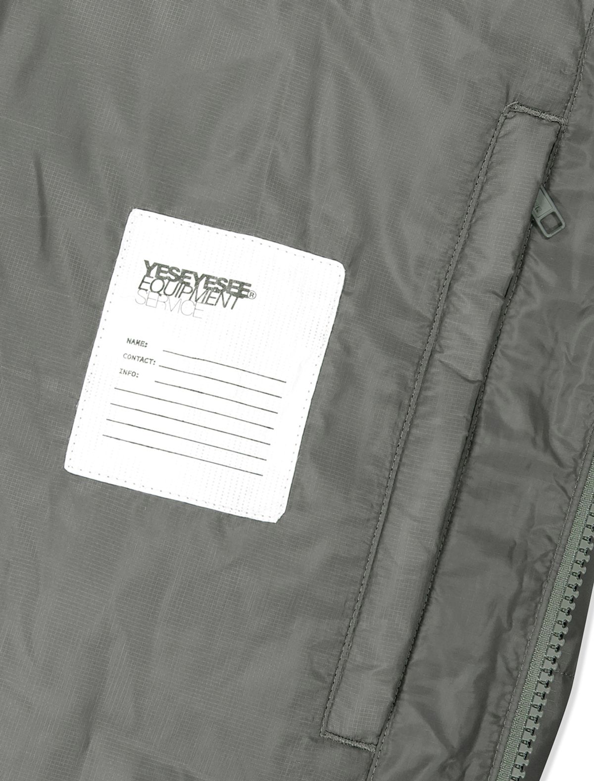 예스아이씨(YESEYESEE) Sign Logo Down Jacket Grey