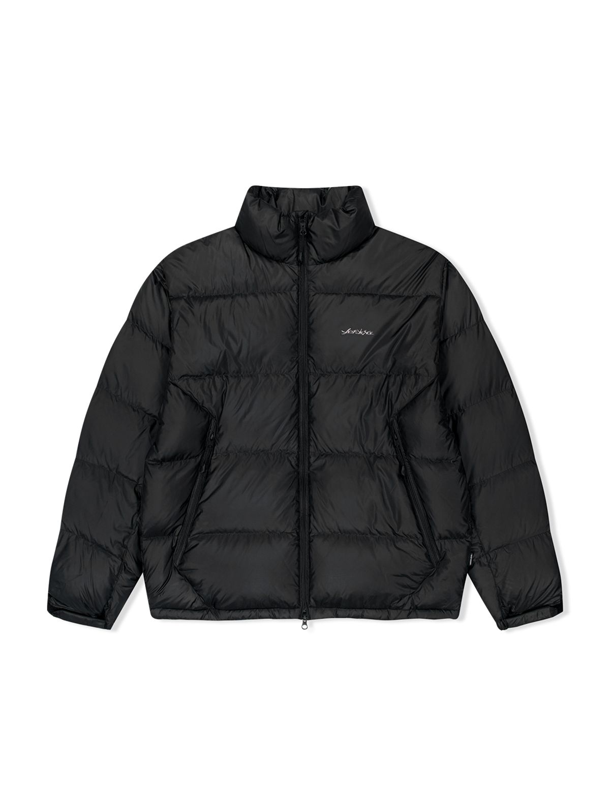 예스아이씨(YESEYESEE) Sign Logo Down Jacket Black