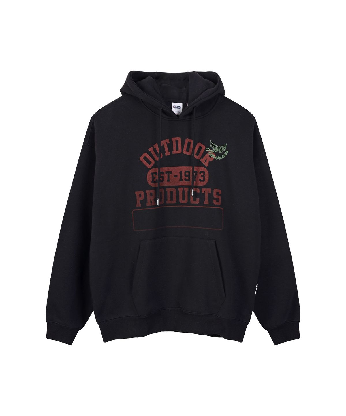 아웃도어 프로덕츠(OUTDOOR PRODUCTS) (기모) ARCHED LOGO HOODIE (BLACK)