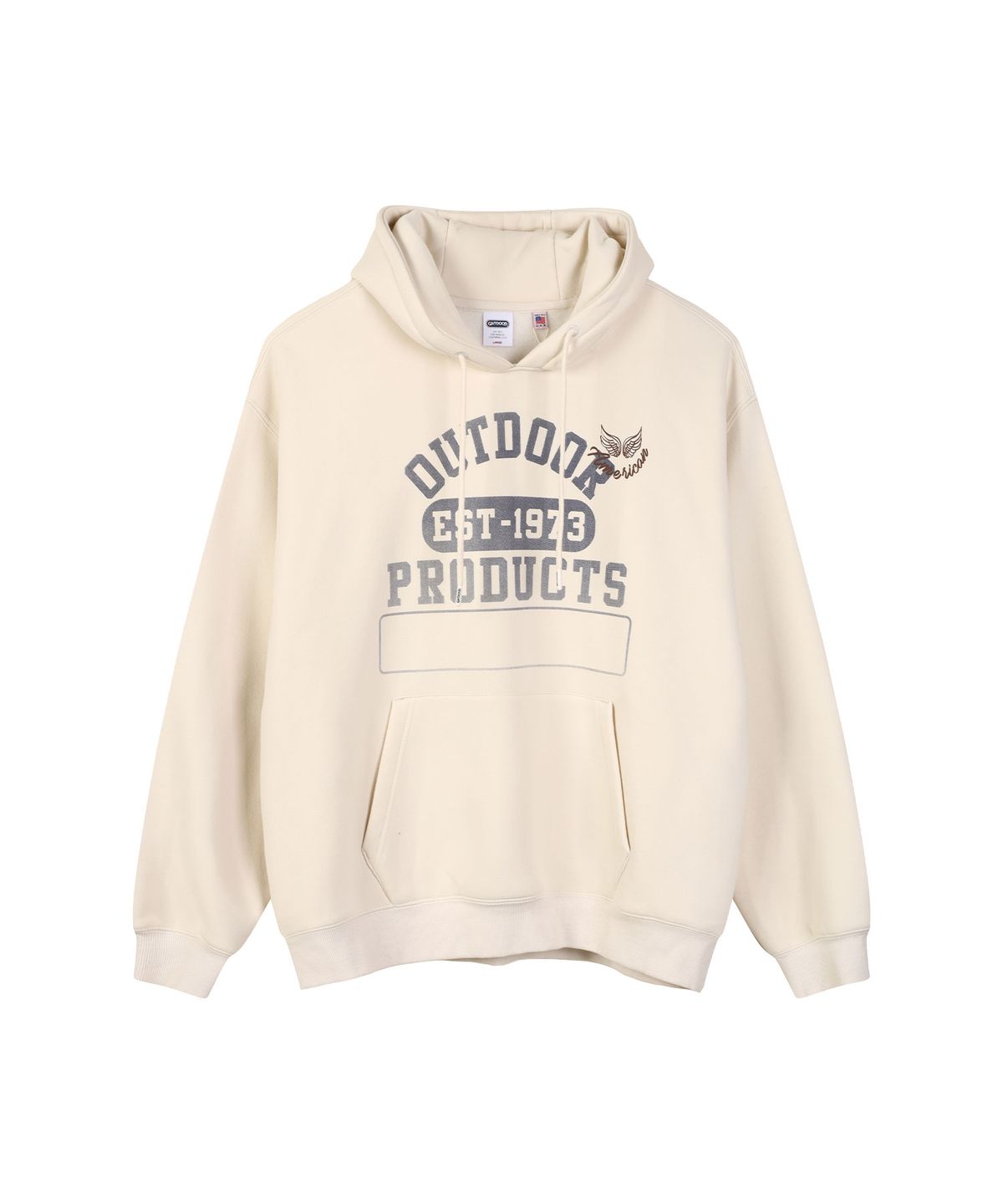 아웃도어 프로덕츠(OUTDOOR PRODUCTS) (기모) ARCHED LOGO HOODIE (IVORY)