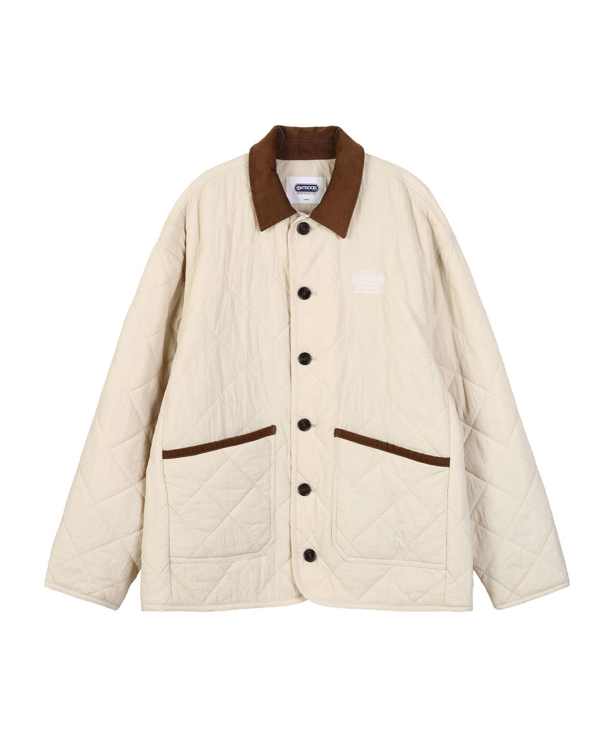 아웃도어 프로덕츠(OUTDOOR PRODUCTS) CORDUROY COLLAR QUILTED JACKET (BEIGE)