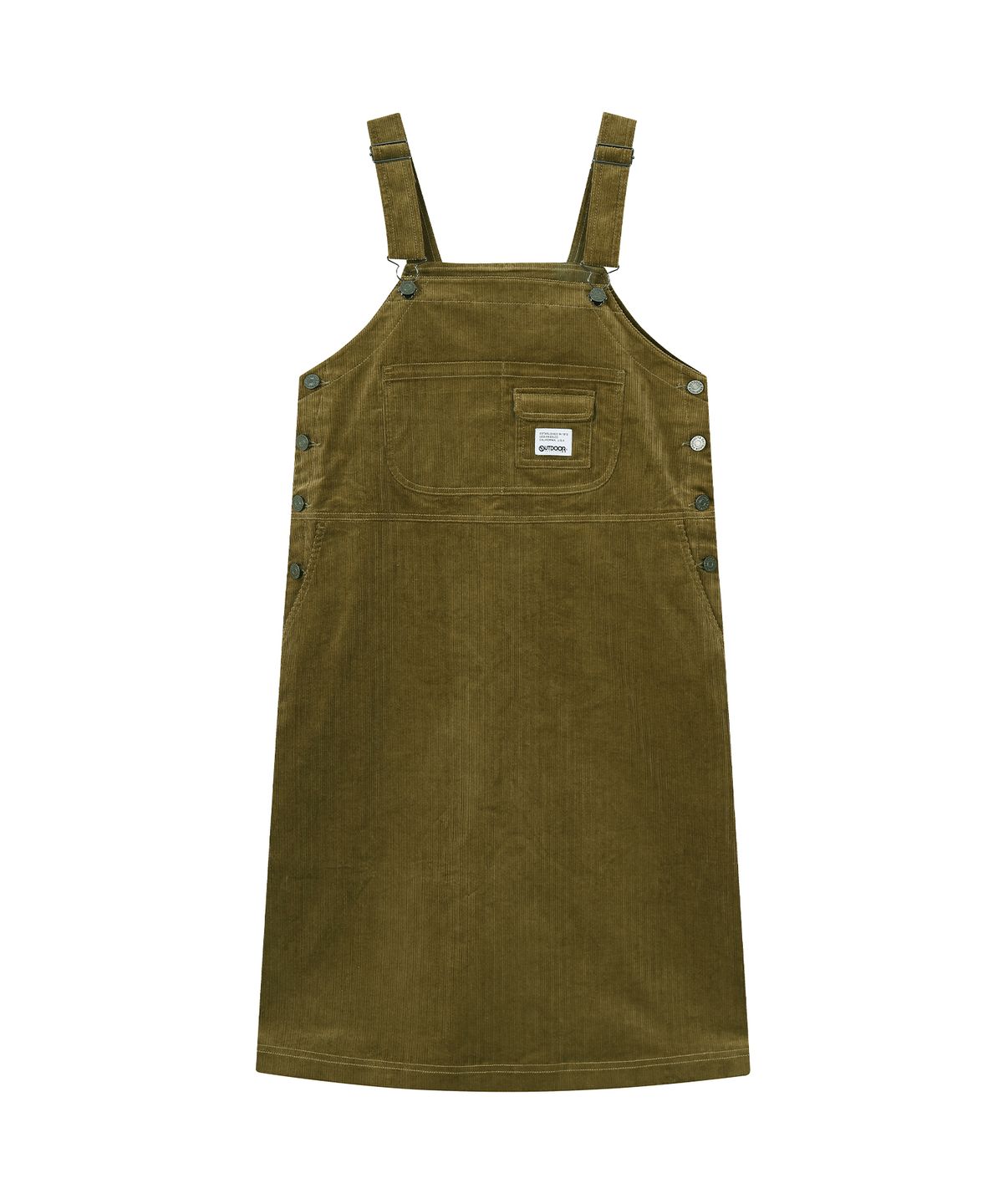 아웃도어 프로덕츠(OUTDOOR PRODUCTS) W CORDUROY CARPENTER OVERALL SKIRT (KHAKI)