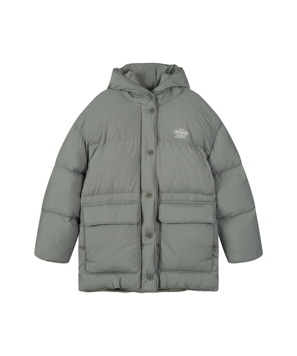 아웃도어 프로덕츠(OUTDOOR PRODUCTS) W MIDDLE LENGTH HOOD DOWN (LIGHT KHAKI)