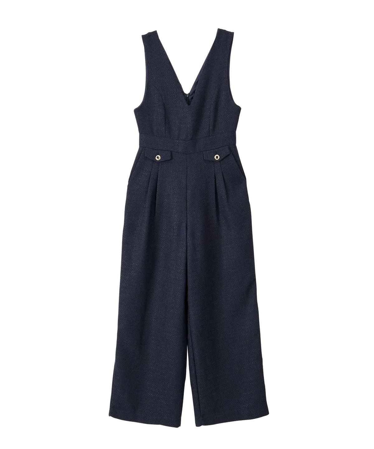 살롱 드 욘(SALON DE YOHN) Tweed Jumpsuit_ Navy