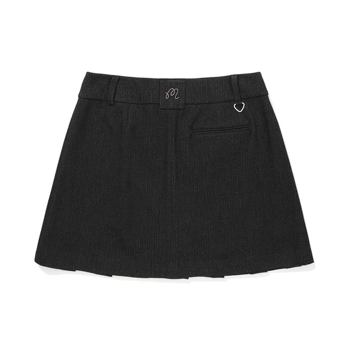 말본 골프(MALBON GOLF) 울 라이크 플리츠 스커트 GRAY (WOMAN)