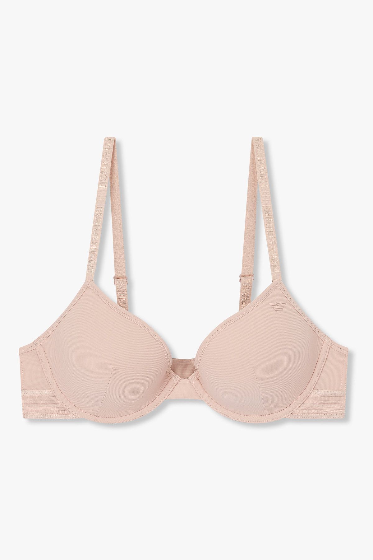 엠포리오 아르마니 언더웨어(EMPORIO ARMANI UNDERWEAR) 여성 스트라이프 밴딩 리브드 컨투어 브라_피치 0825384519