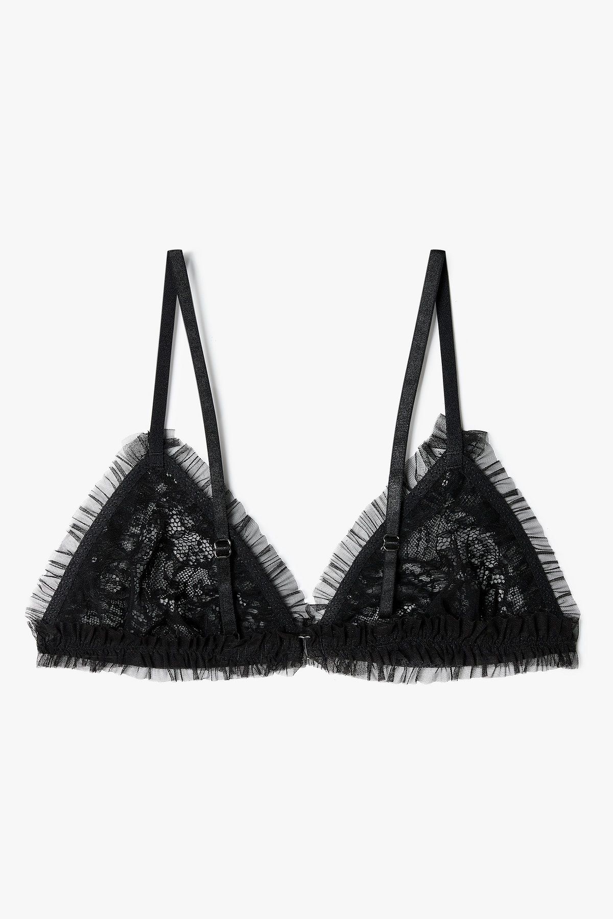 엠포리오 아르마니 언더웨어(EMPORIO ARMANI UNDERWEAR) 여성 시퀸 자카드 트라이앵글 브라_블랙 0825381534