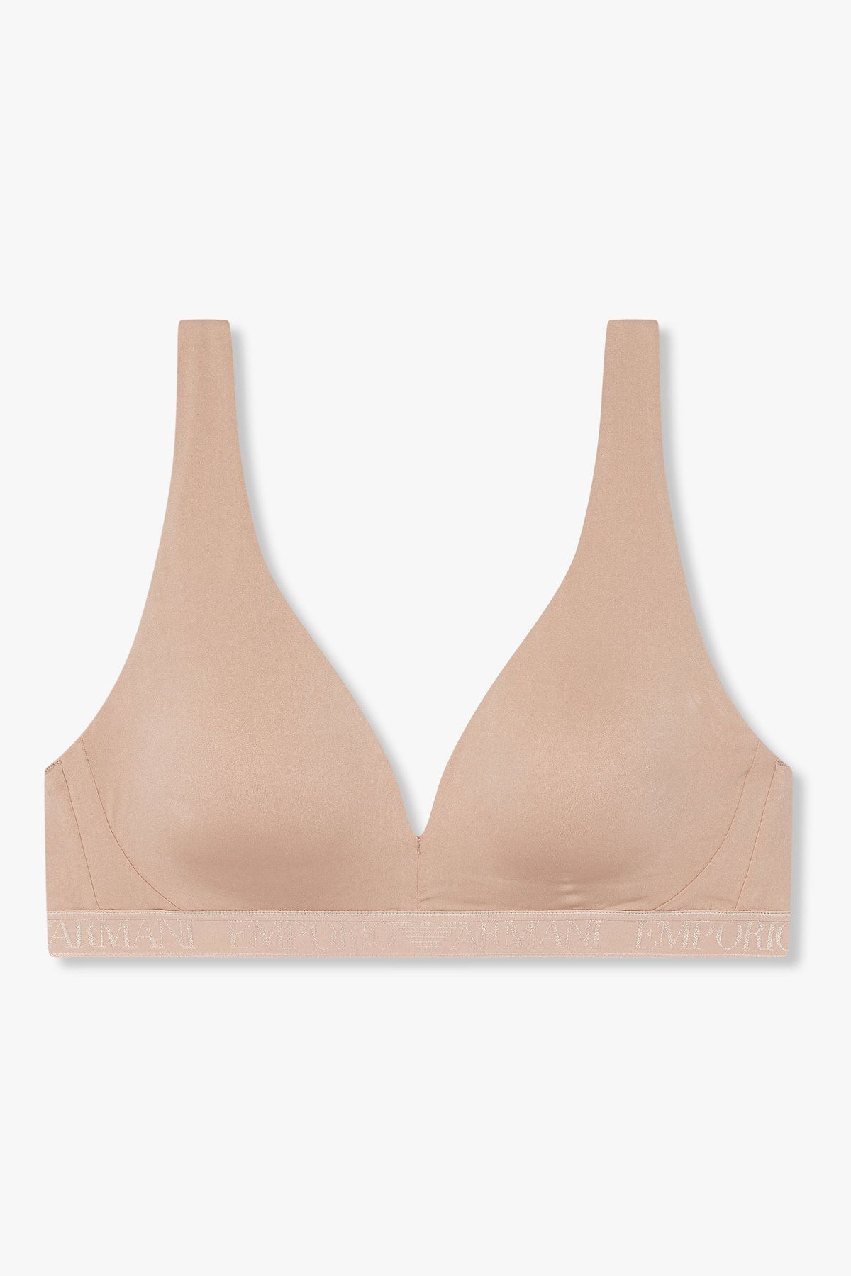 엠포리오 아르마니 언더웨어(EMPORIO ARMANI UNDERWEAR) 여성 샤이닝 로고 밴딩 리무버블 패드 브라렛 브라_스킨 0825381509