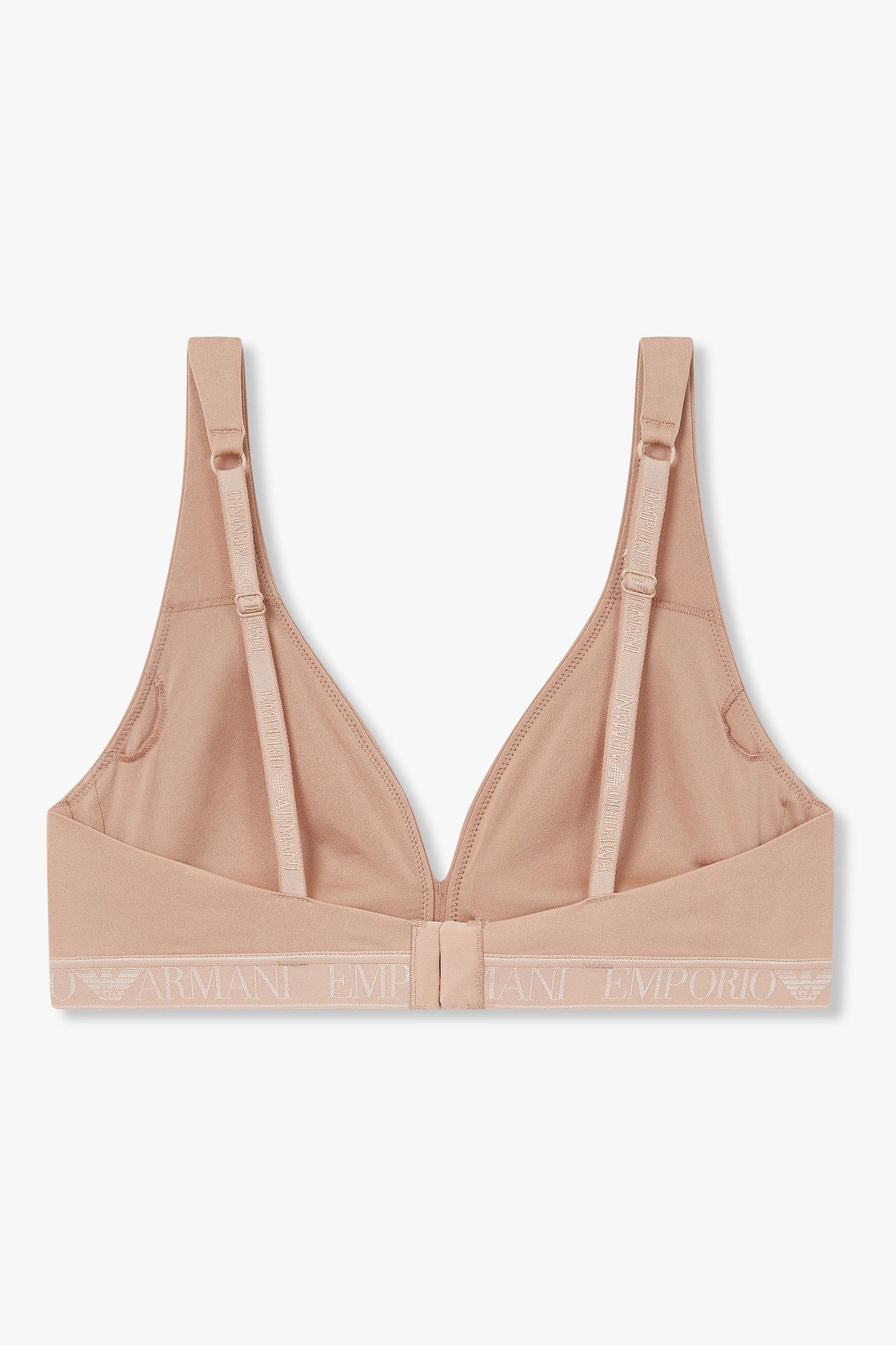 엠포리오 아르마니 언더웨어(EMPORIO ARMANI UNDERWEAR) 여성 샤이닝 로고 밴딩 리무버블 패드 브라렛 브라_스킨 0825381509