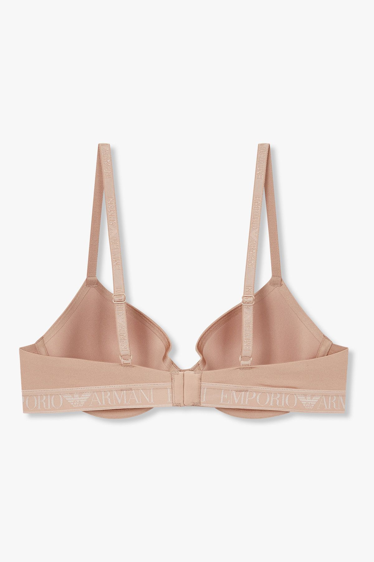 엠포리오 아르마니 언더웨어(EMPORIO ARMANI UNDERWEAR) 여성 샤이닝 로고 밴딩 컨투어 브라_스킨 0825384509