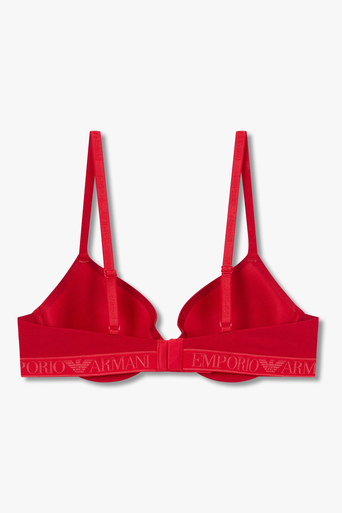 엠포리오 아르마니 언더웨어(EMPORIO ARMANI UNDERWEAR) 여성 샤이닝 로고 밴딩 컨투어 브라_레드 0825384510