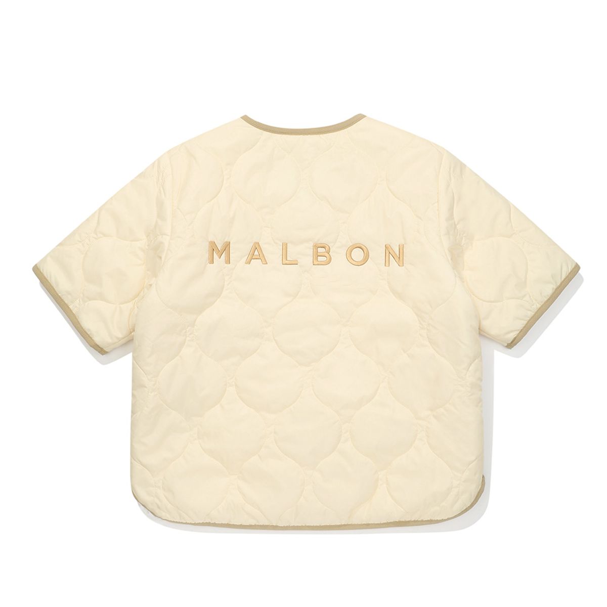 말본 골프(MALBON GOLF) 인슐레이션 다이아 퀼팅 반팔 자켓 CREAM (WOMAN)