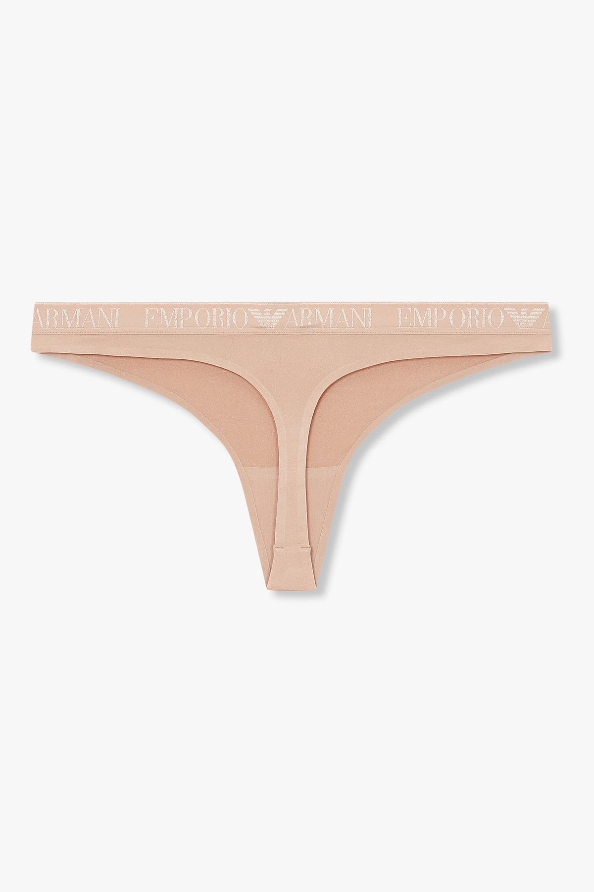 엠포리오 아르마니 언더웨어(EMPORIO ARMANI UNDERWEAR) 여성 샤이닝 로고 밴딩 티팬티_스킨 0825310509