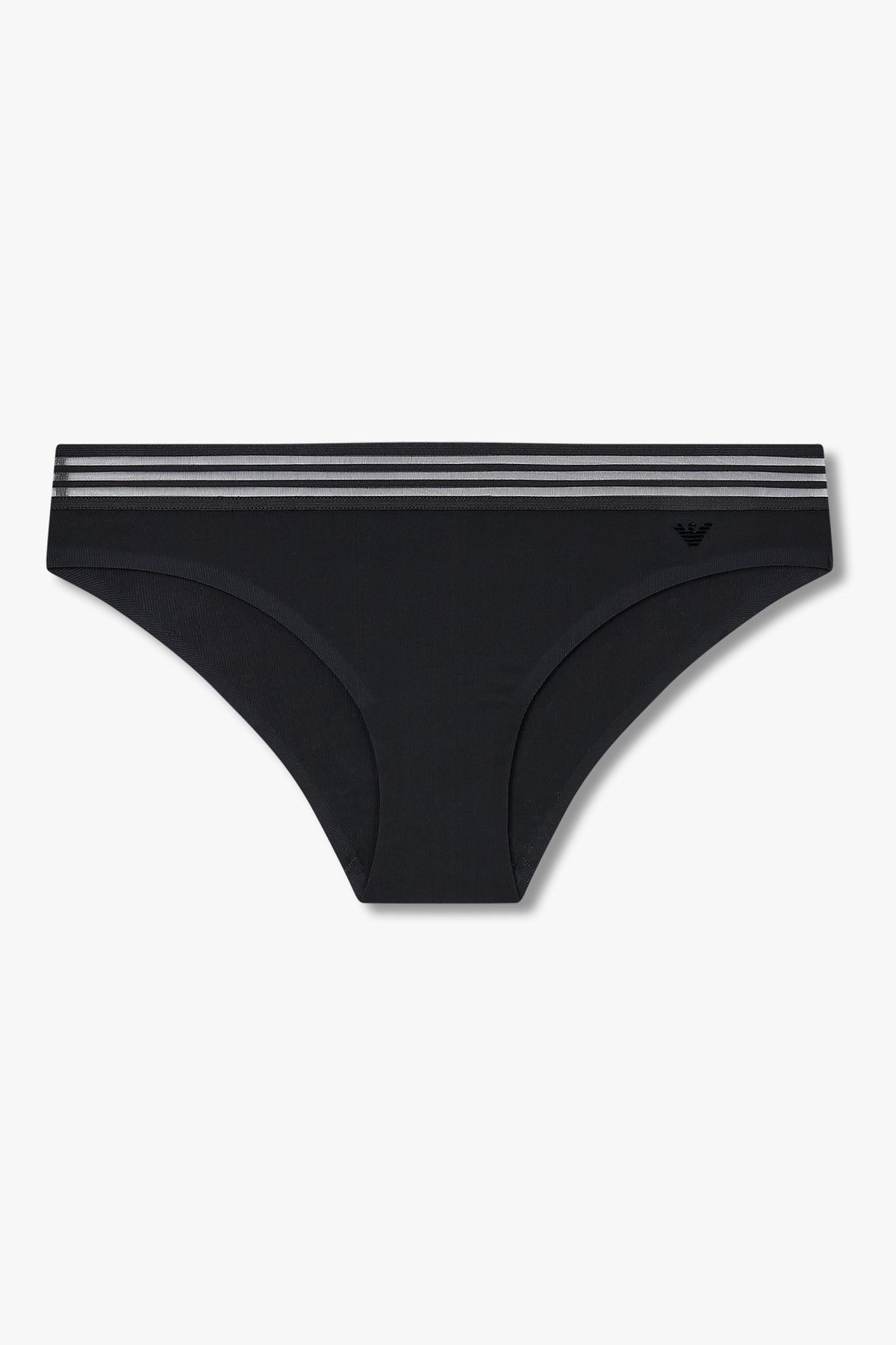 엠포리오 아르마니 언더웨어(EMPORIO ARMANI UNDERWEAR) 여성 메쉬 밴딩 리브드 브리프_블랙 0825311520