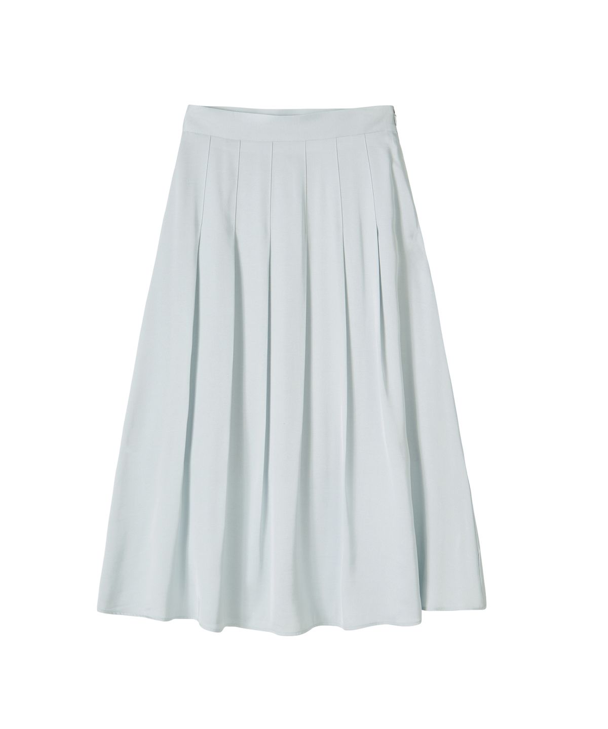 살롱 드 욘(SALON DE YOHN) Grace Satin Pleated Skirt_ Silver