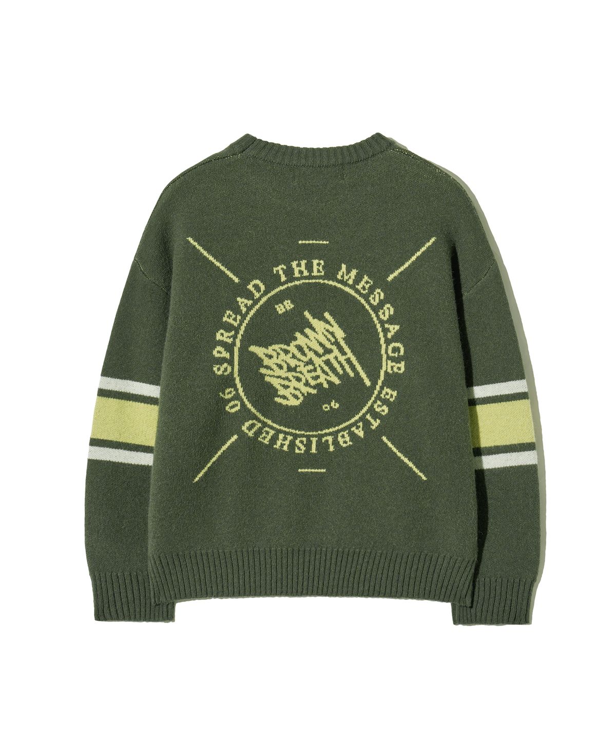 브라운브레스 키즈(BROWNBREATH KIDS) KIDS STAMP KNIT PULLOVER - KHAKI