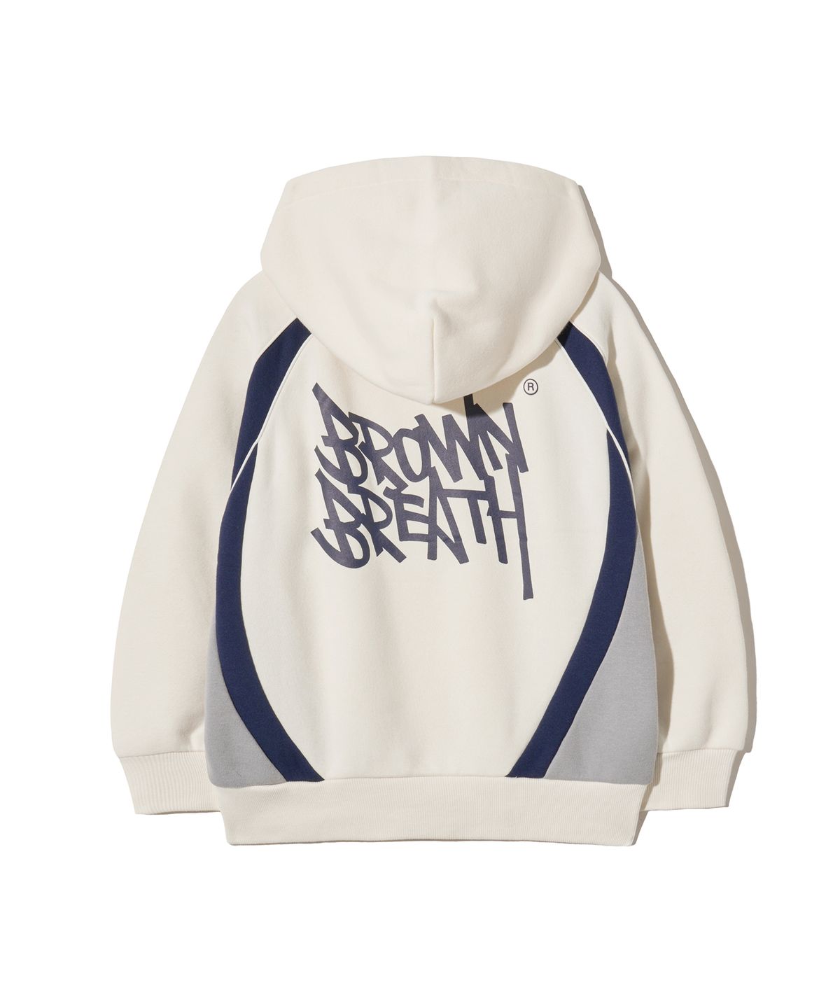 브라운브레스 키즈(BROWNBREATH KIDS) KIDS COLOR BLOCK HOODIE(기모) - IVORY