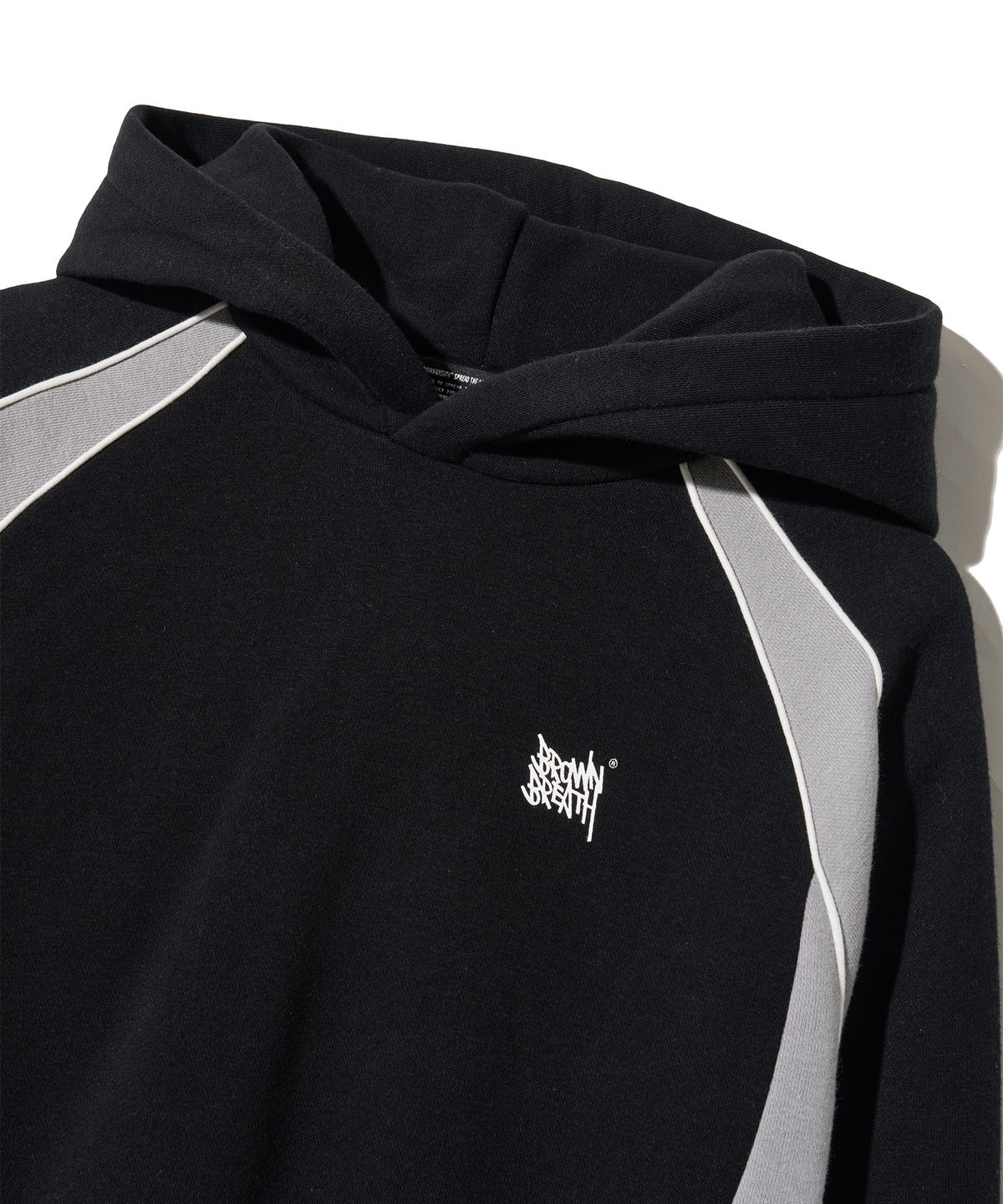 브라운브레스 키즈(BROWNBREATH KIDS) KIDS COLOR BLOCK HOODIE(기모) - BLACK