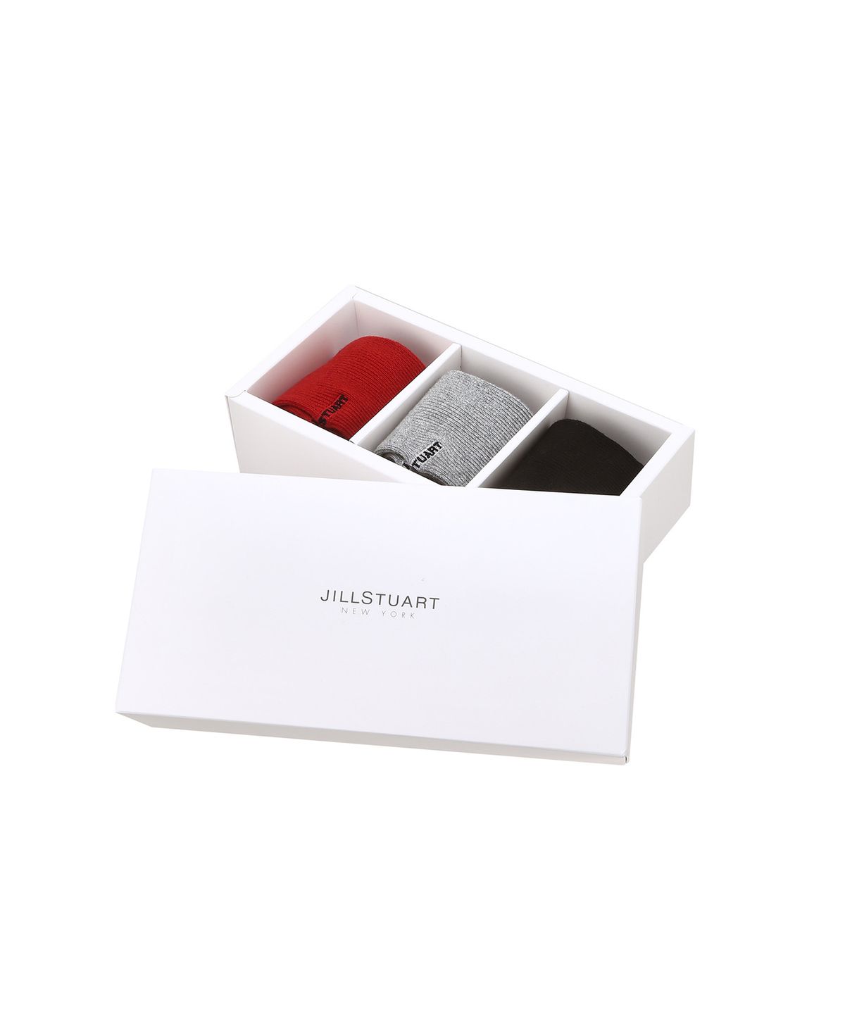 질스튜어트액세서리(JILLSTUART ACC) [선물박스포장] 여성 로고 자수 중목양말 3종세트 2color