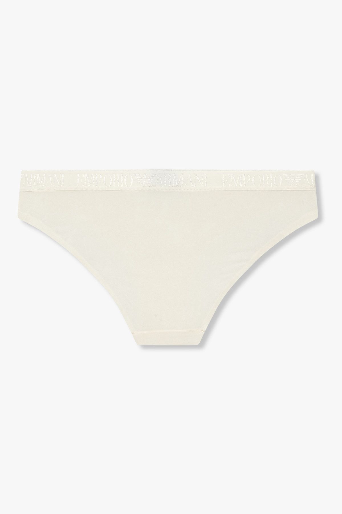 엠포리오 아르마니 언더웨어(EMPORIO ARMANI UNDERWEAR) 여성 샤이닝 로고 밴딩 브리프_아이보리 0825311508