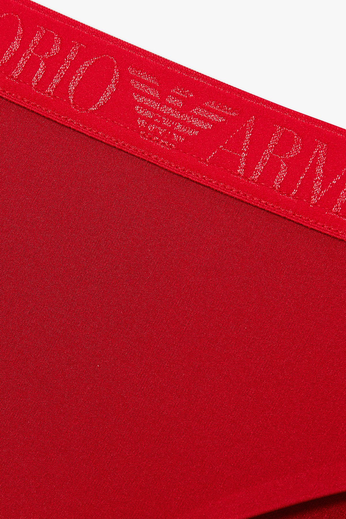 엠포리오 아르마니 언더웨어(EMPORIO ARMANI UNDERWEAR) 여성 샤이닝 로고 밴딩 브리프_레드 0825311510
