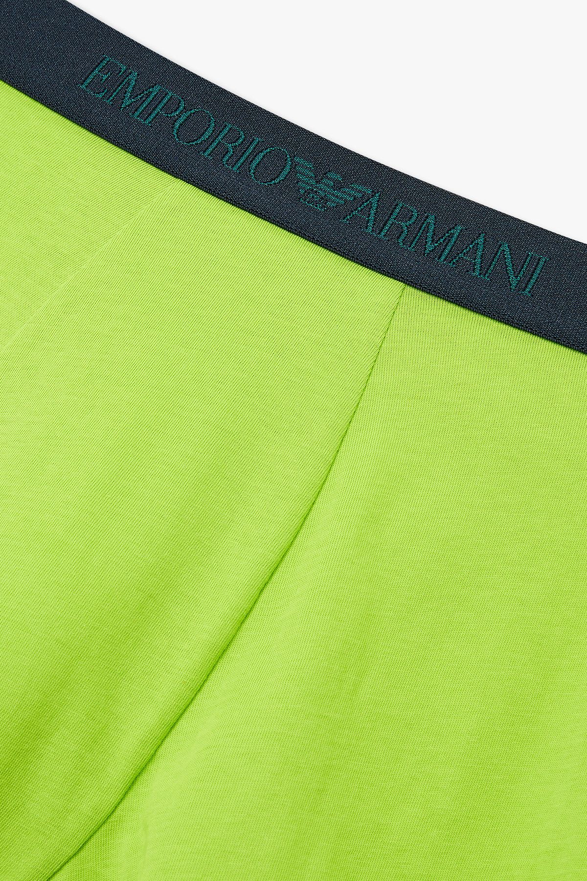 엠포리오 아르마니 언더웨어(EMPORIO ARMANI UNDERWEAR) 남성 로고 밴딩 솔리드 코튼 드로즈_네온 그린 0815312328