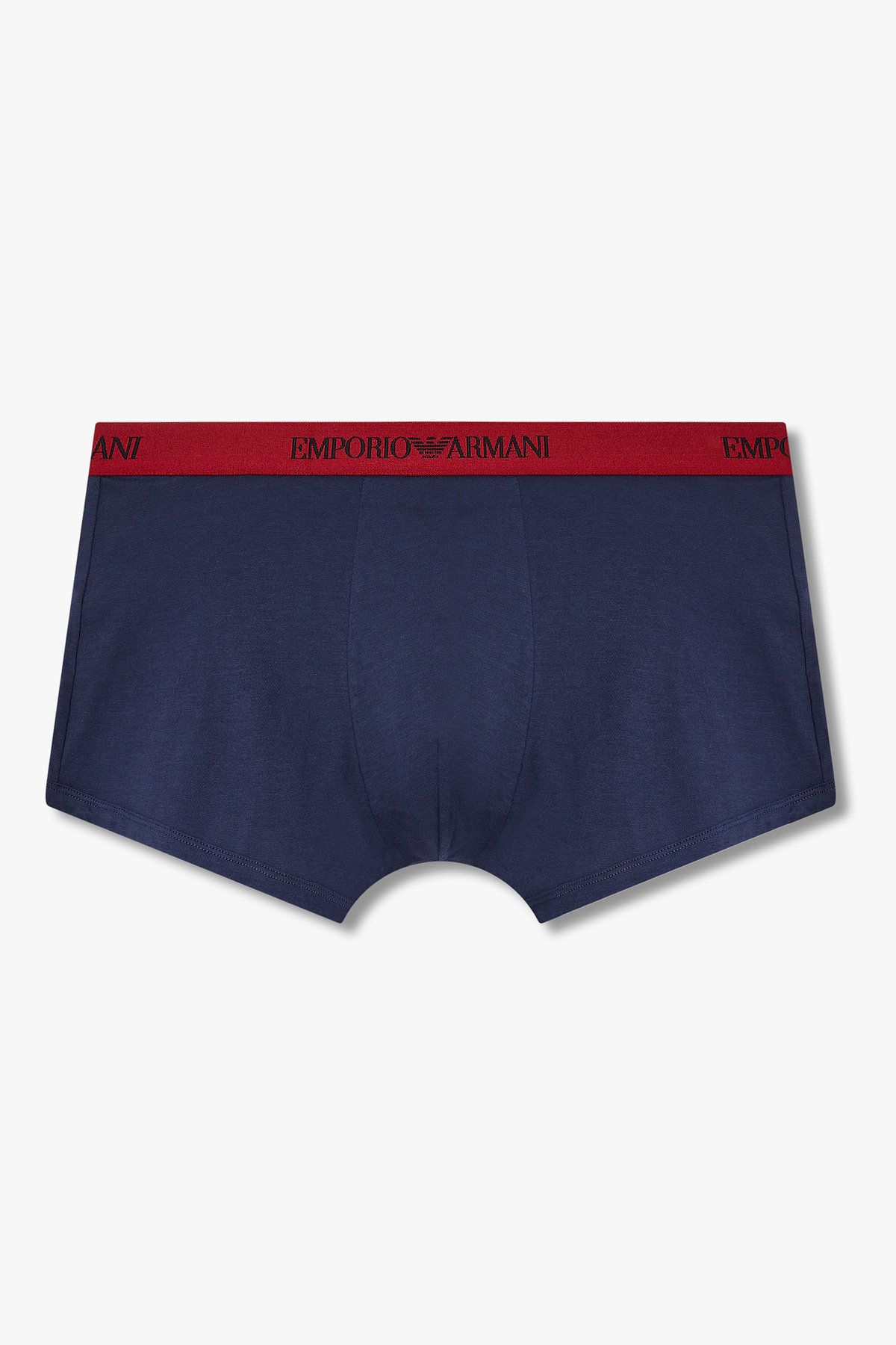 엠포리오 아르마니 언더웨어(EMPORIO ARMANI UNDERWEAR) 남성 로고 밴딩 솔리드 코튼 드로즈_블루 0815312329