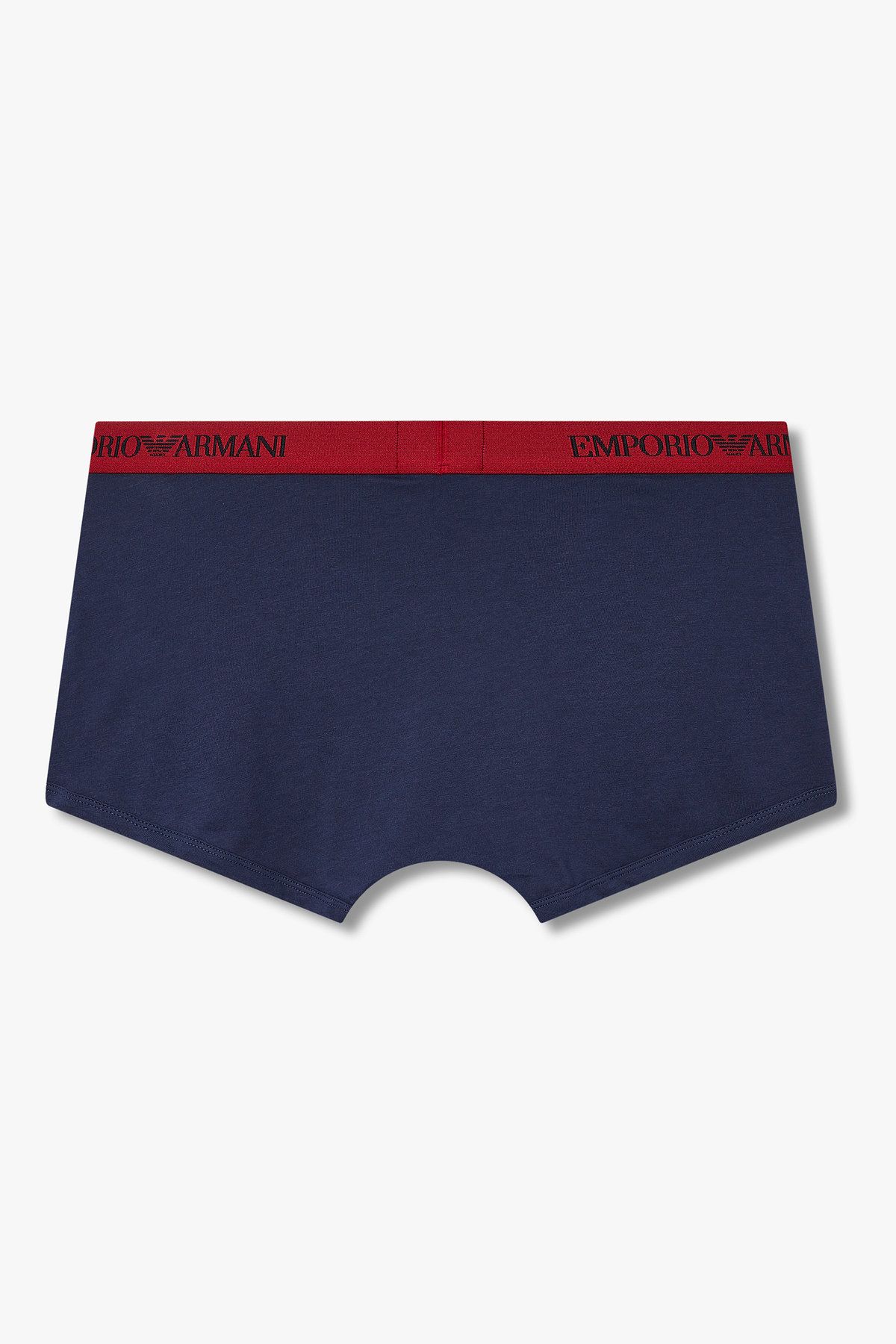 엠포리오 아르마니 언더웨어(EMPORIO ARMANI UNDERWEAR) 남성 로고 밴딩 솔리드 코튼 드로즈_블루 0815312329