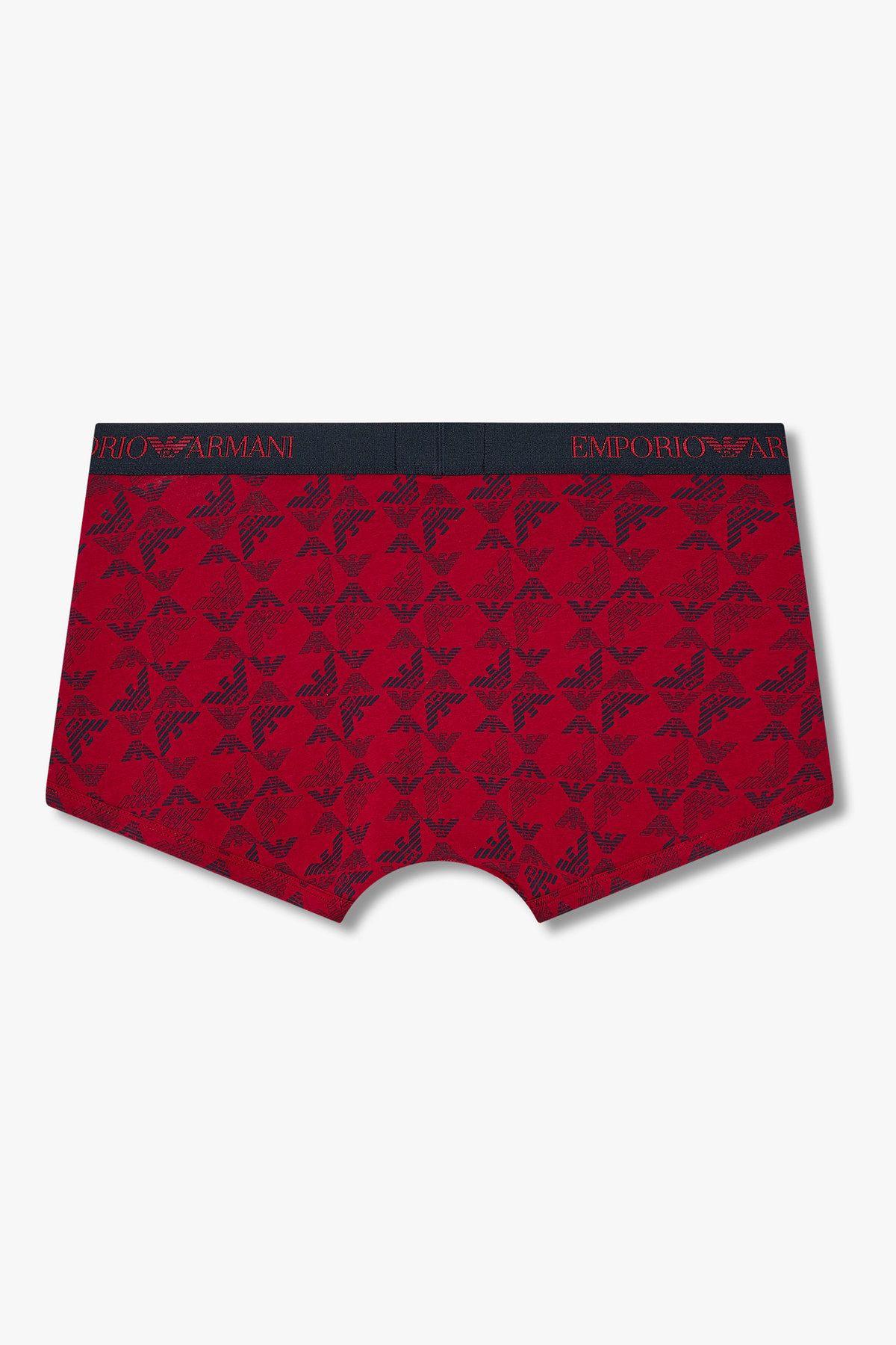 엠포리오 아르마니 언더웨어(EMPORIO ARMANI UNDERWEAR) 남성 로고 밴딩 패턴드 코튼 드로즈_레드 0815312330