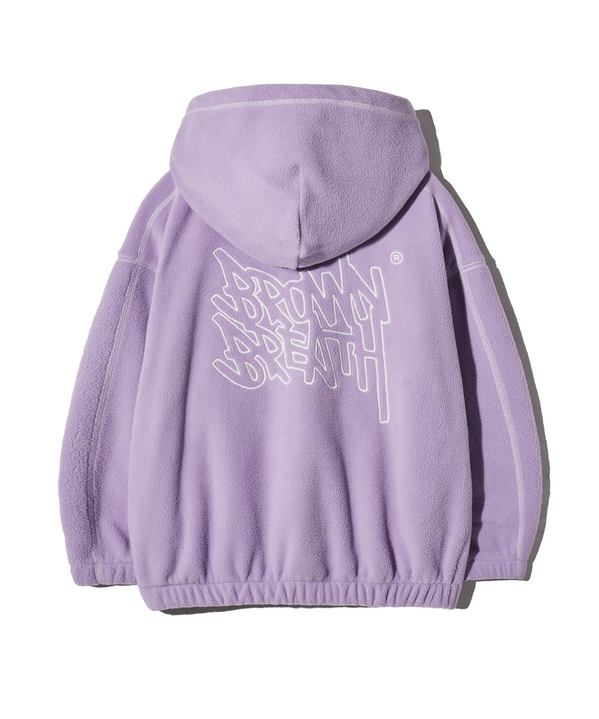 브라운브레스 키즈(BROWNBREATH KIDS) KIDS FLEECE CHAIN STITCH TAG HOODIE - PURPLE