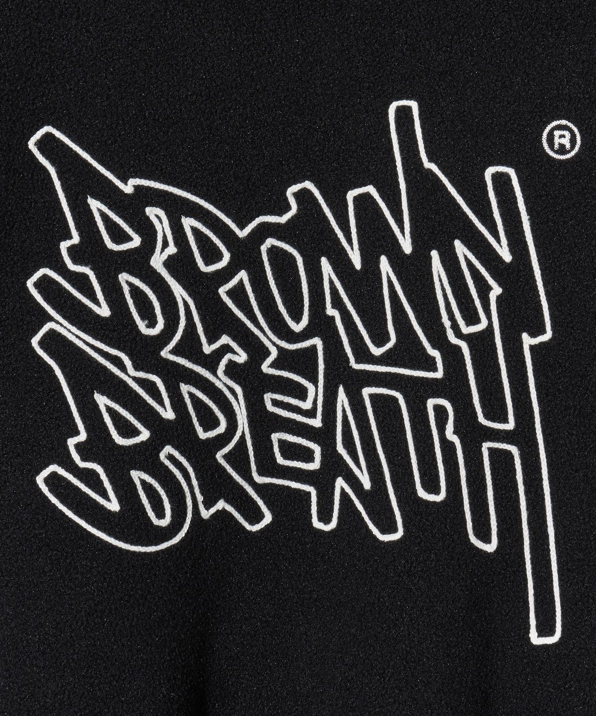 브라운브레스 키즈(BROWNBREATH KIDS) KIDS FLEECE CHAIN STITCH TAG CREWNECK - BLACK