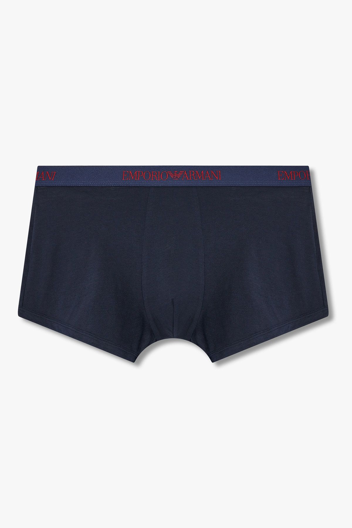 엠포리오 아르마니 언더웨어(EMPORIO ARMANI UNDERWEAR) 남성 로고 밴딩 솔리드 코튼 드로즈_네이비 0815312331