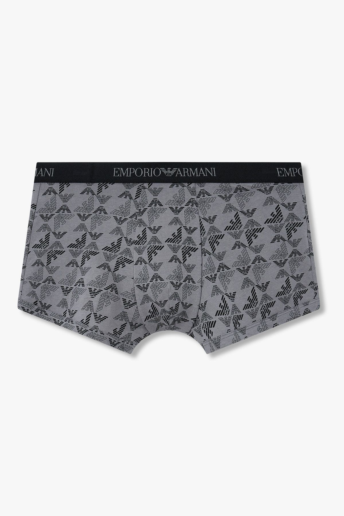엠포리오 아르마니 언더웨어(EMPORIO ARMANI UNDERWEAR) 남성 로고 밴딩 패턴드 코튼 드로즈_그레이 0815312333